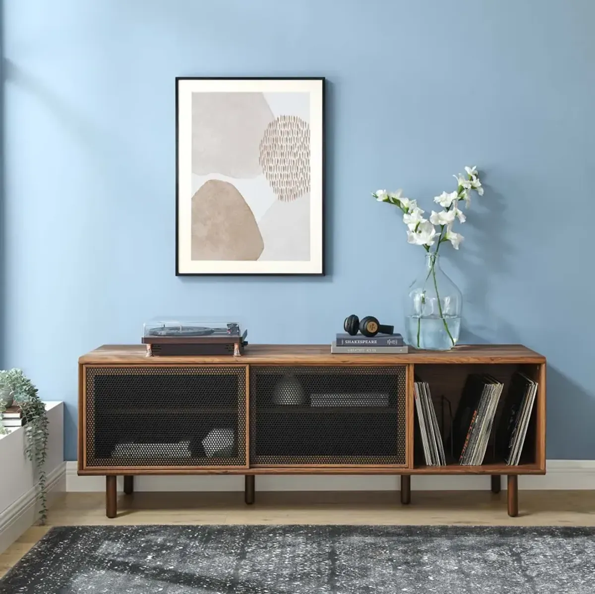 Kurtis 67" TV and Vinyl Record Stand