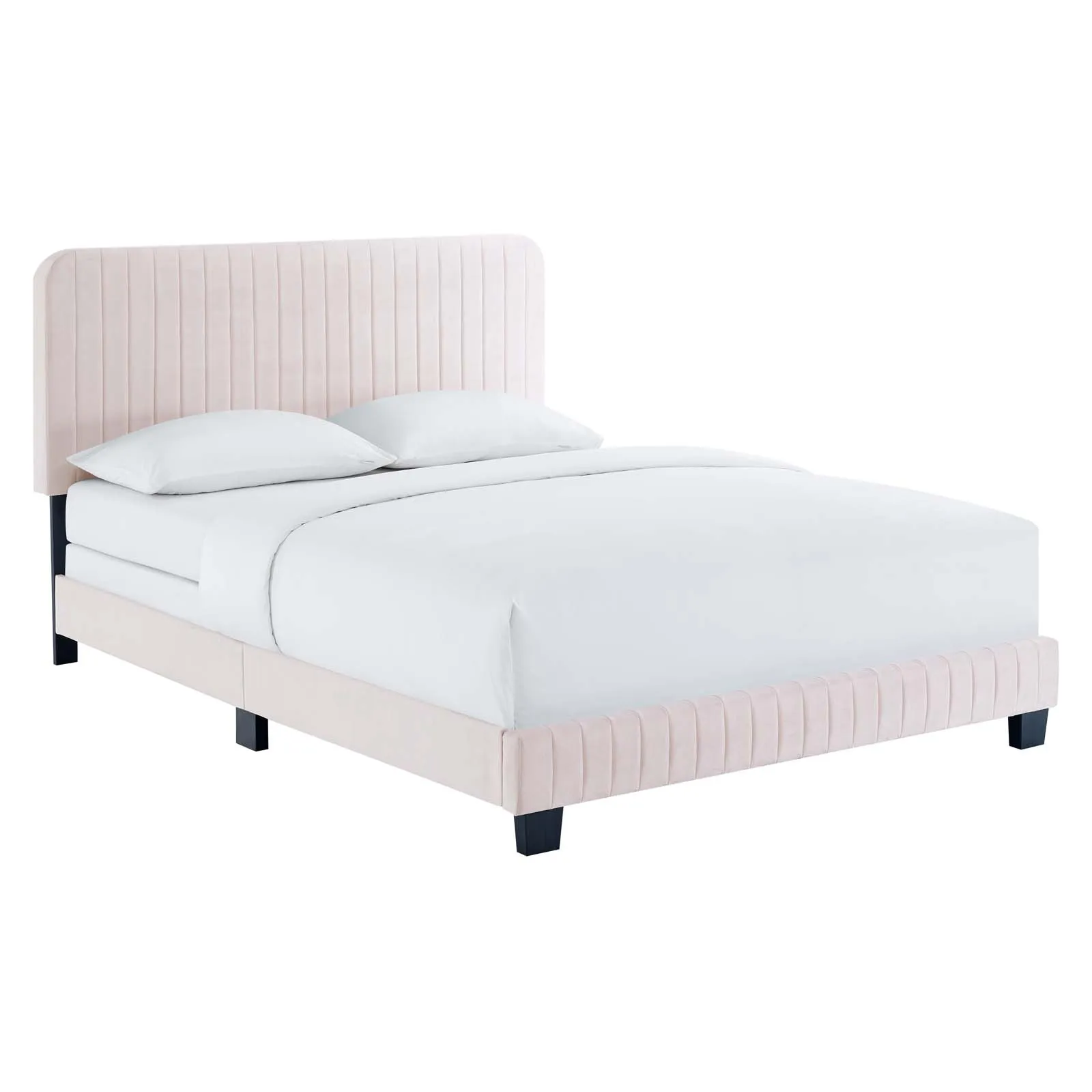 Celine Channel Tufted Performance Velvet Full Bed