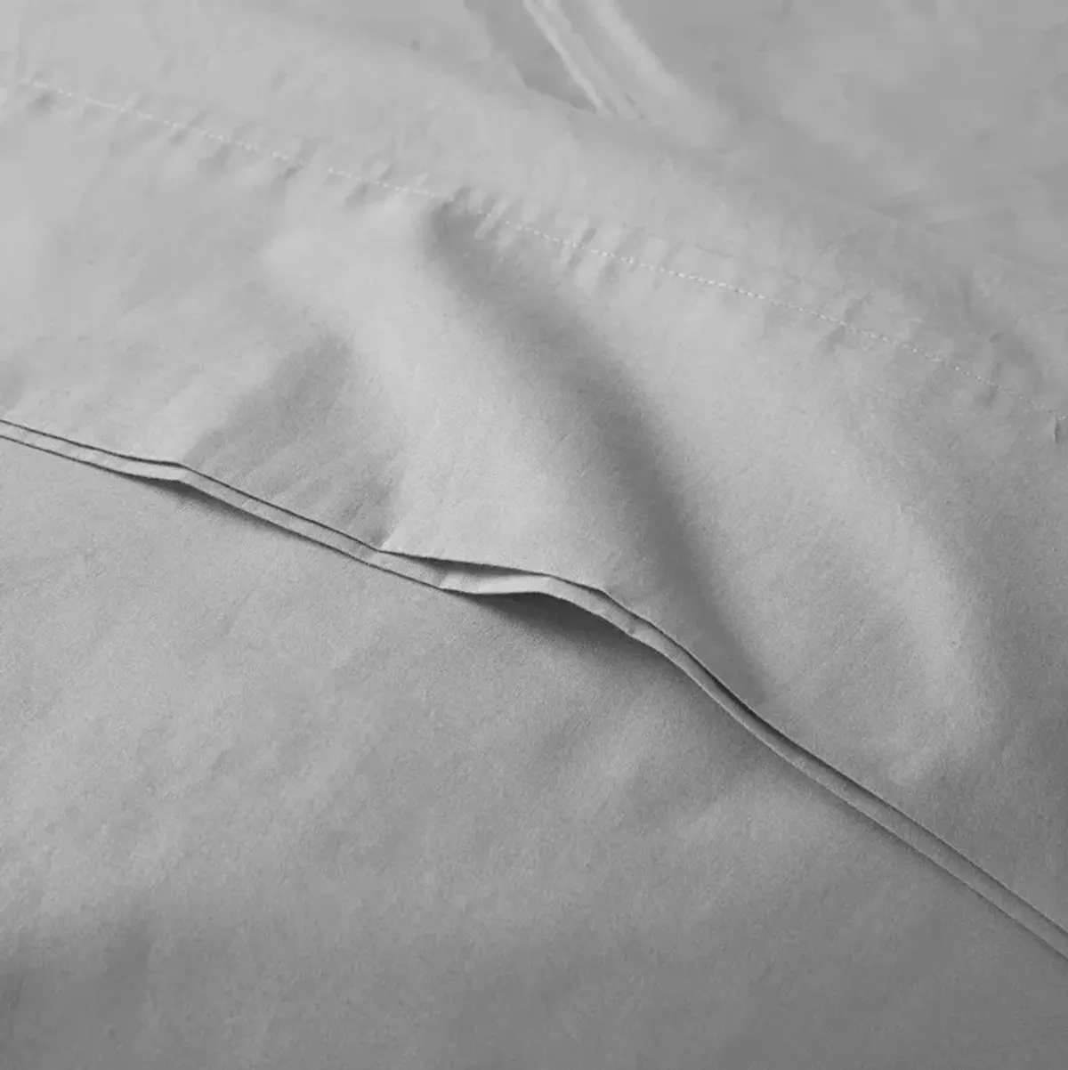 Madison Park Peached Percale Grey 200 Thread Count Relaxed Cotton Percale Sheet Set