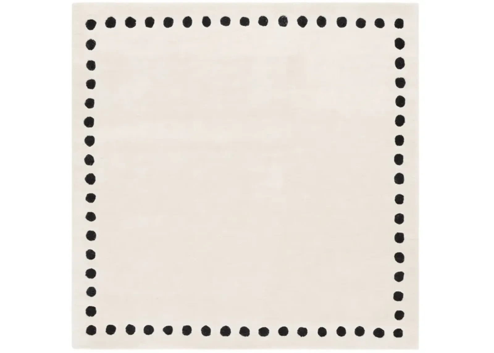 METRO 913 IVORY  6' x 6' Square Square Rug