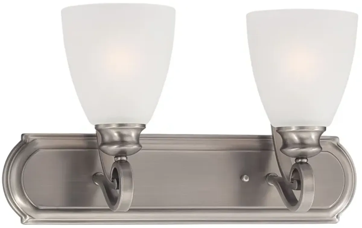 Haven 2-Light Wall Lamp in Satin Pewter