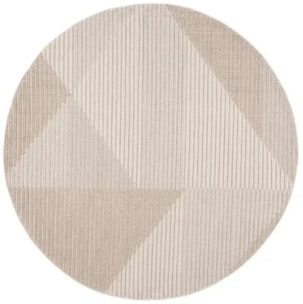 GLOBAL 400 Beige 6'-7' X 6'-7' Round Round Rug