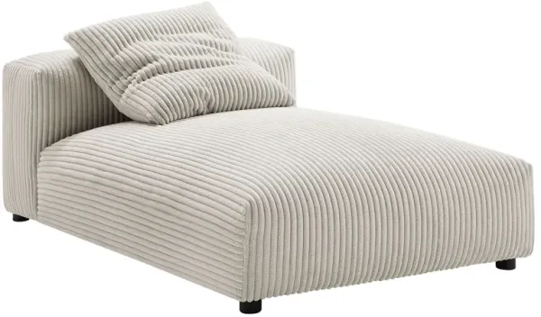 Solace Modular Corduroy Upholstered Armless Chaise Lounge by Modway