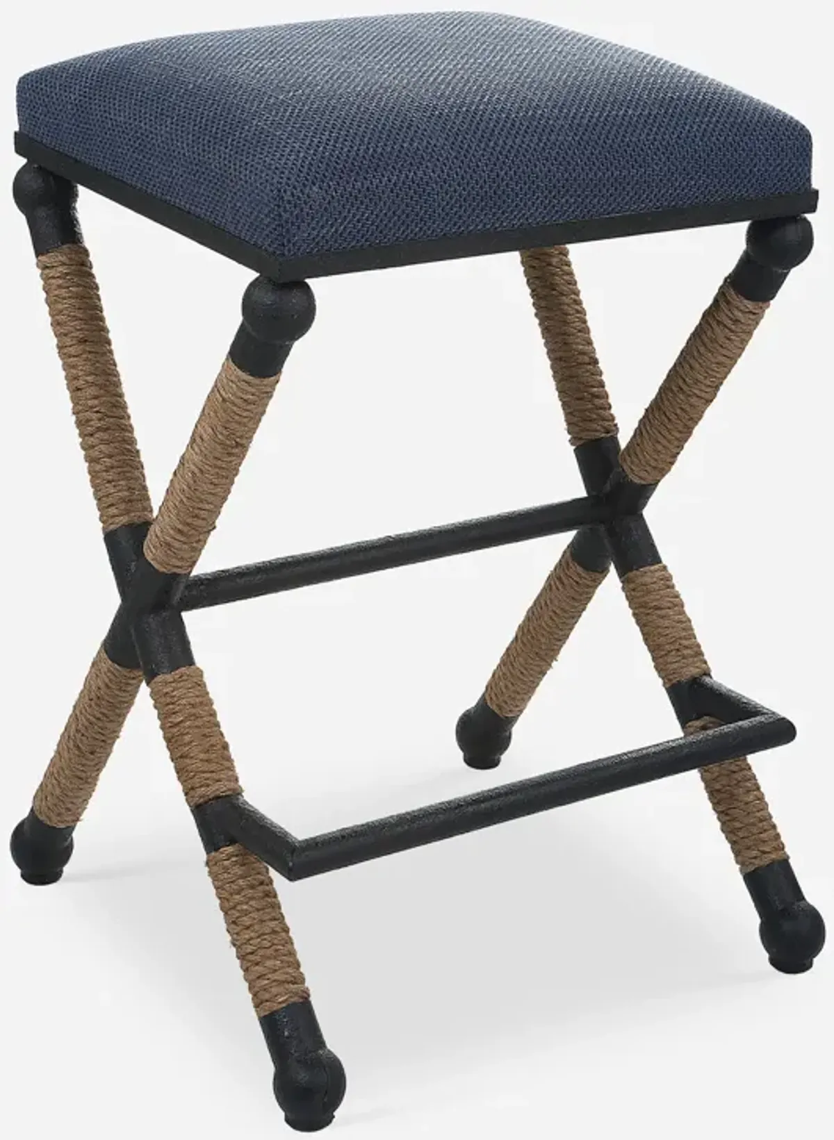 Firth Rustic Navy Counter Stool