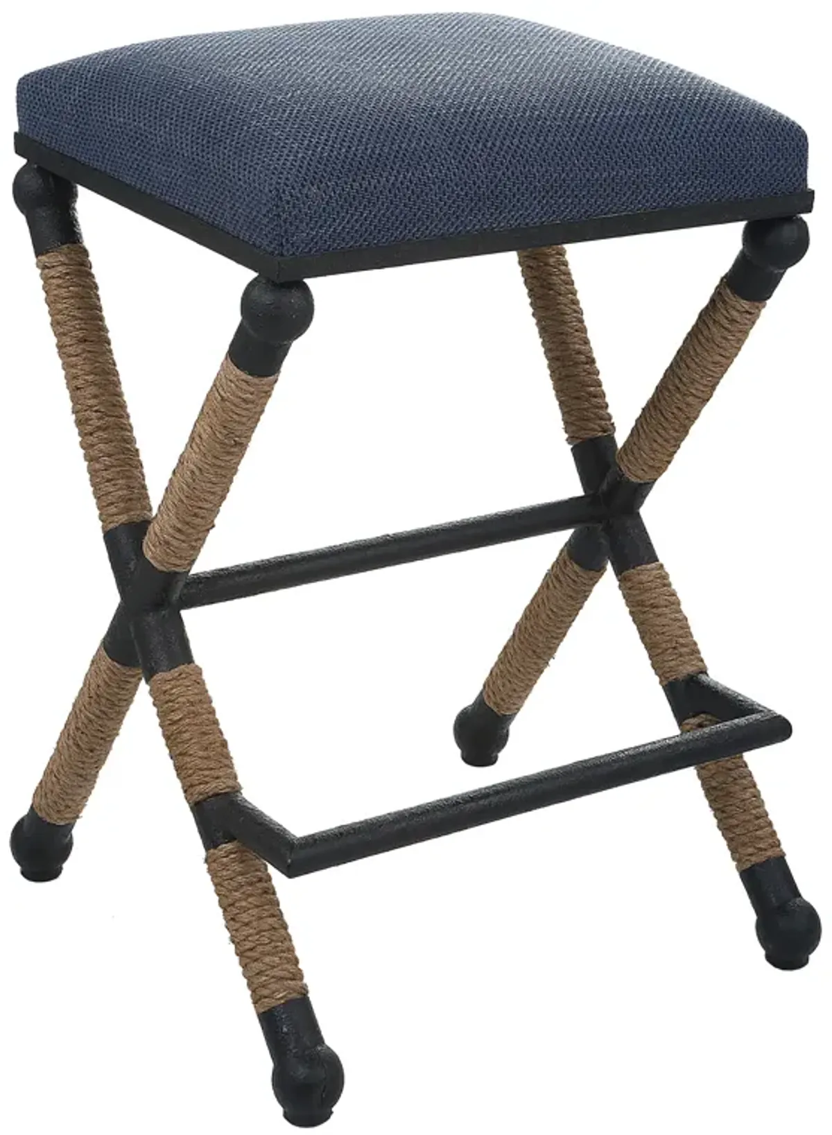 Firth Rustic Navy Counter Stool