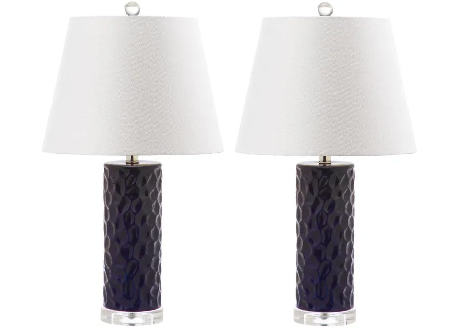 Dixon 23.5-Inch H Navy Table Lamp - Set of 2