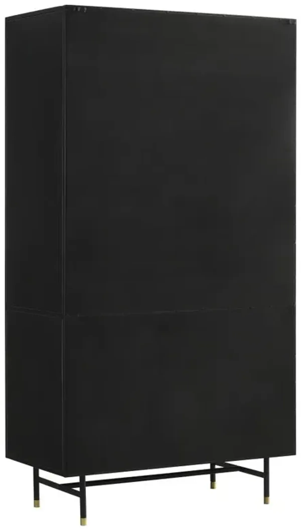 Cloyne Rectangular 4-Door Cabinet Matte Black