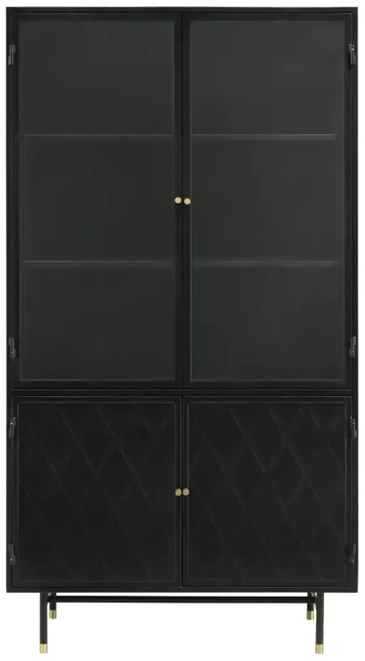 Cloyne Rectangular 4-Door Cabinet Matte Black