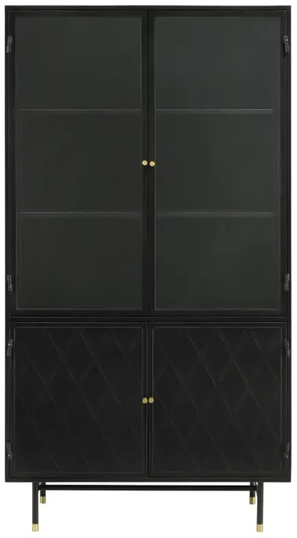 Santiago Rectangular 4-door Cabinet Matte Black