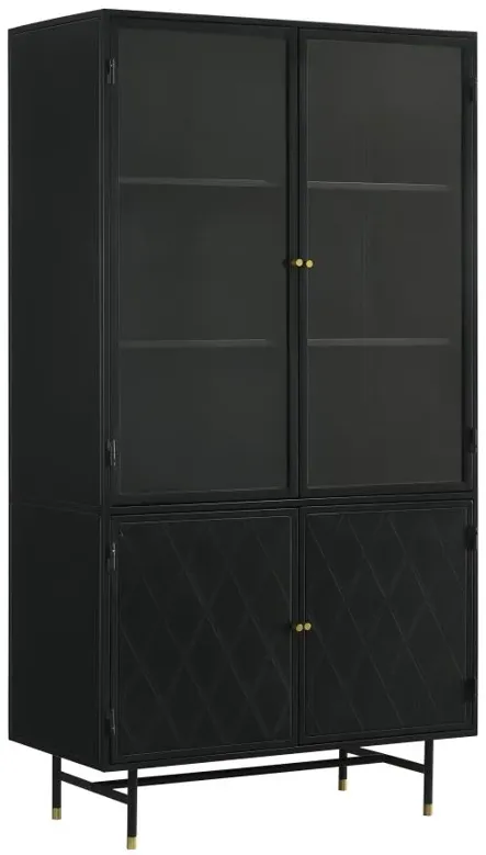 Santiago Rectangular 4-door Cabinet Matte Black