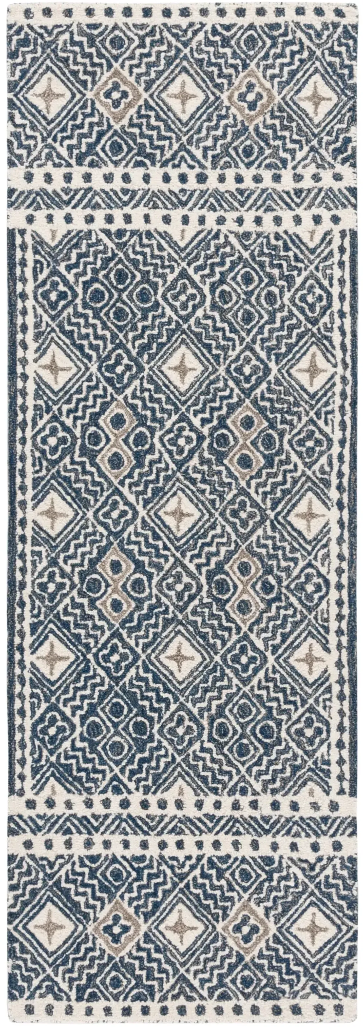 MICRO-LOOP 803 NAVY  2'-3' x 7' Runner Rug