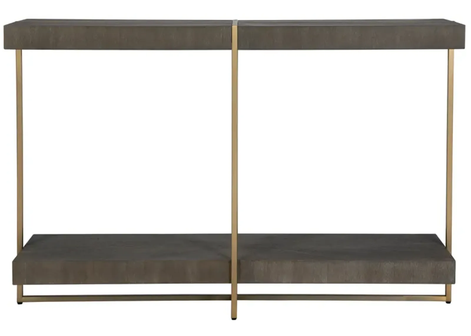 Taja Modern Brass / Wood Console Table