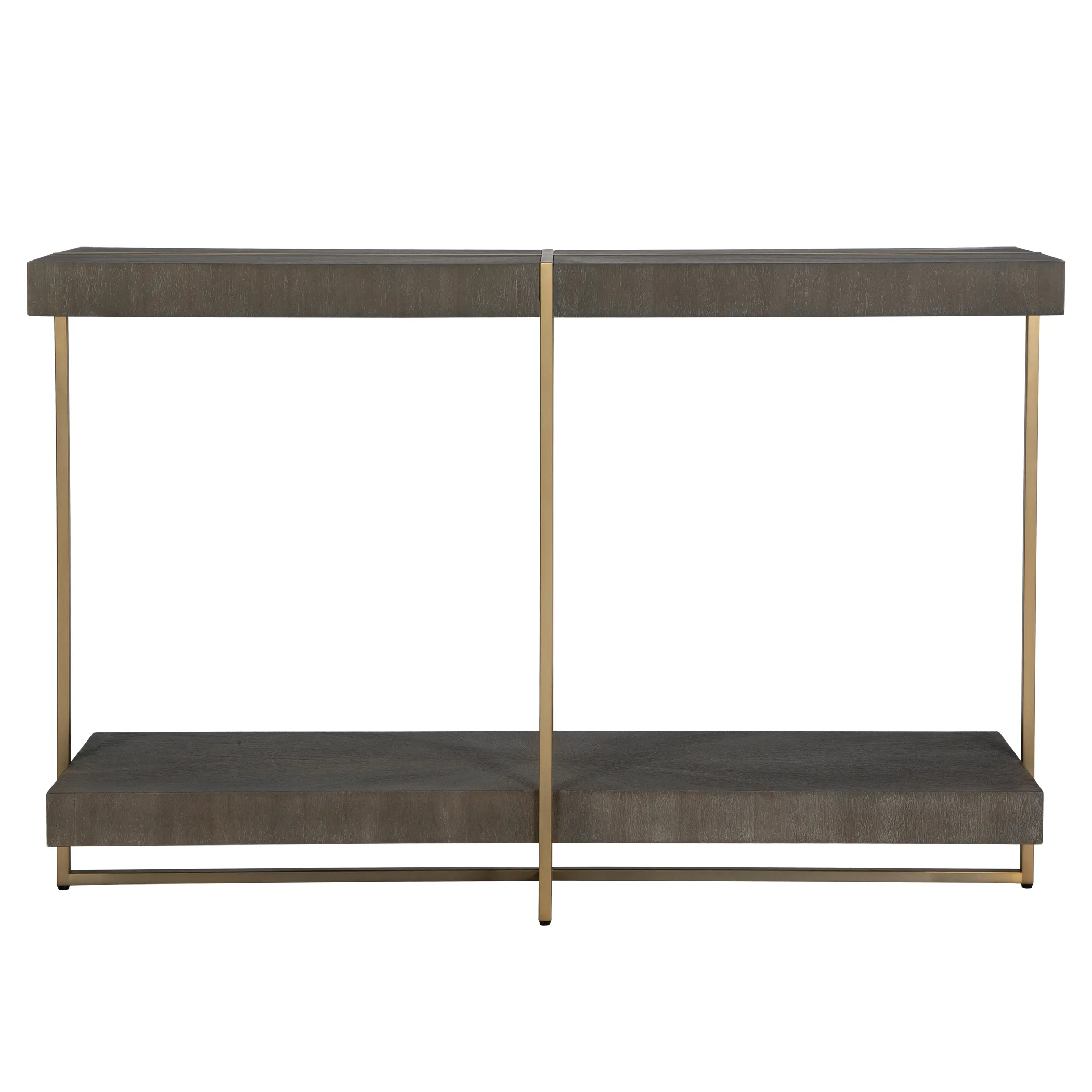 Taja Modern Brass / Wood Console Table