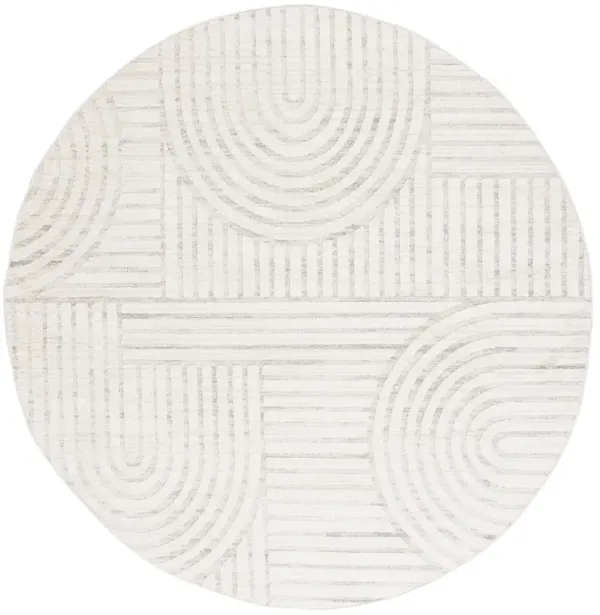 ELMHURST 562 IVORY  6'-7' x 6'-7' Round Round Rug