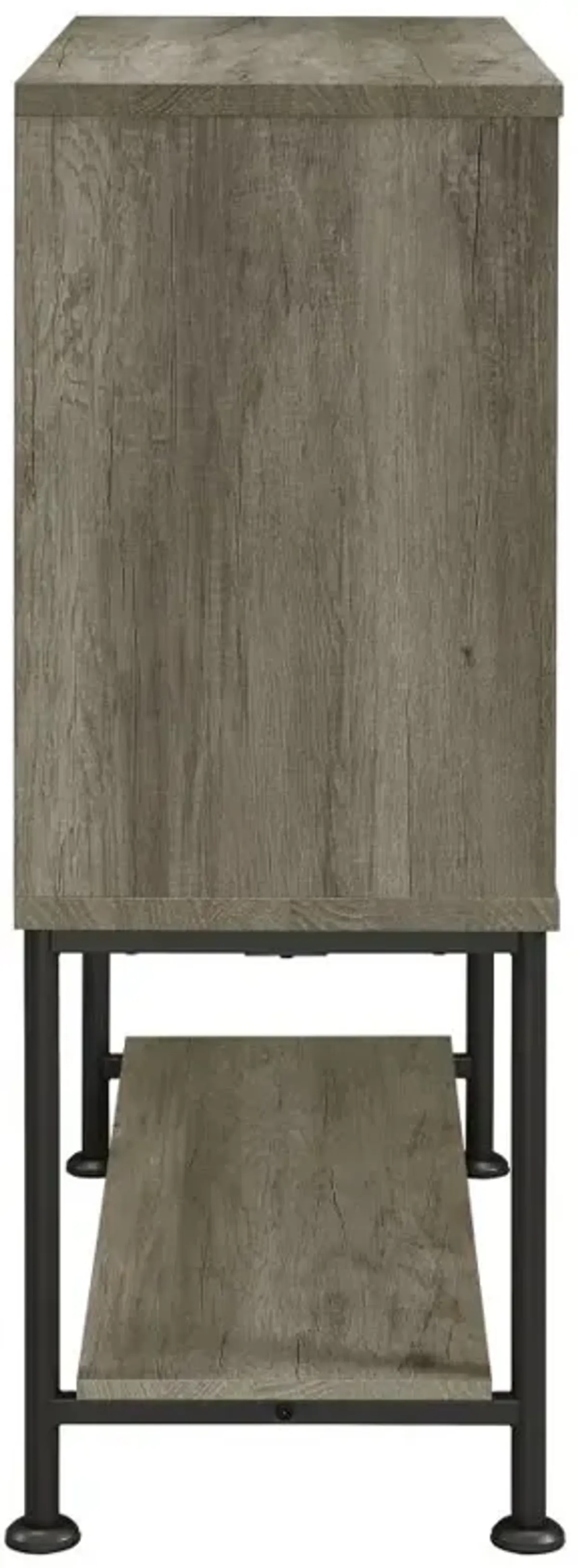 Claremont Sliding Door Bar Cabinet with Lower Shelf Grey Driftwood