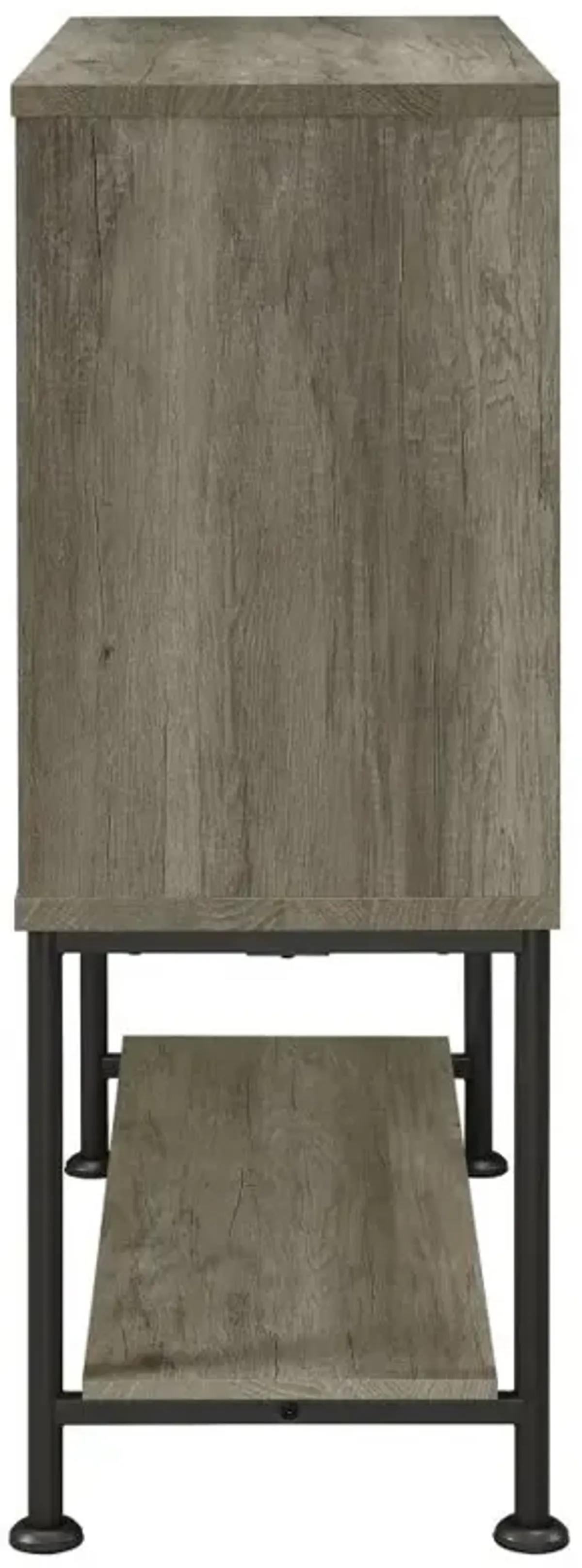 Claremont Sliding Door Bar Cabinet with Lower Shelf Grey Driftwood