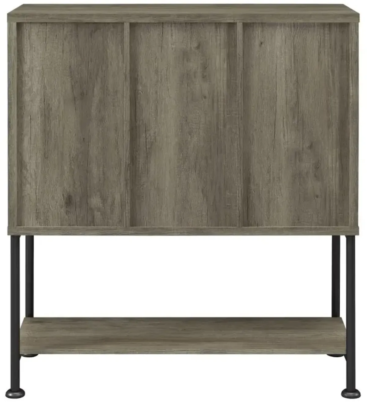 Claremont Sliding Door Bar Cabinet with Lower Shelf Grey Driftwood