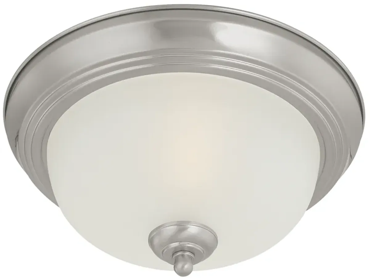 Pendenza 13.25" Wide 2-Light Flush Mount - Brushed Nickel