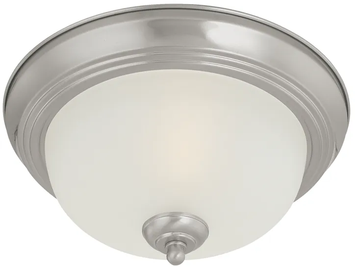 Pendenza 13.25" Wide 2-Light Flush Mount - Brushed Nickel