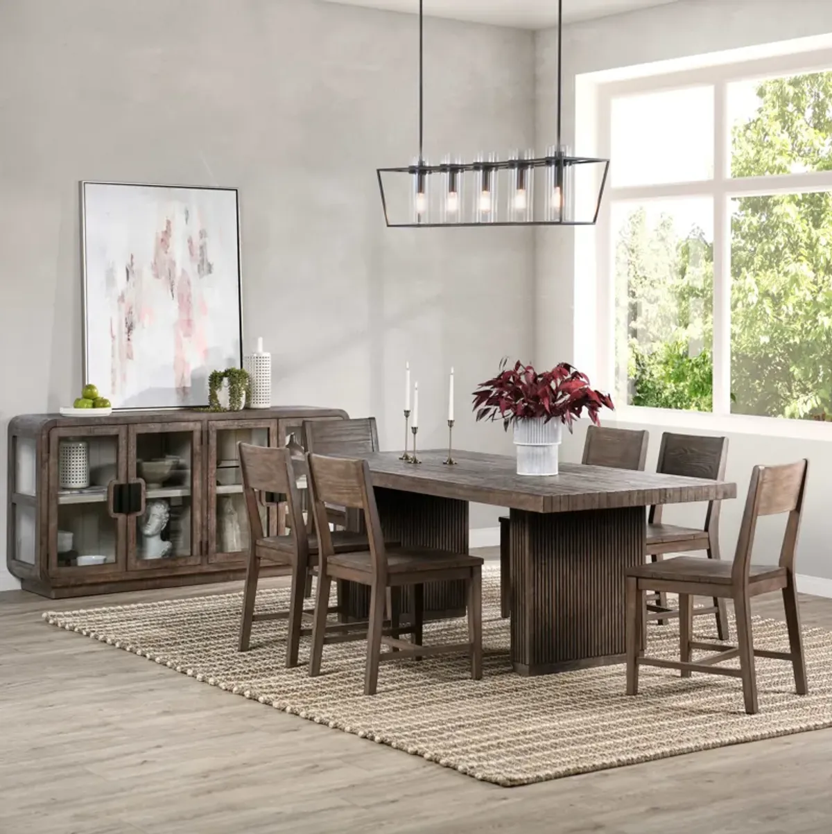 Ollie 82" Dining Table in Brown 