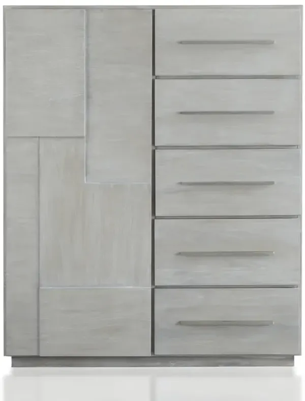 Destination Five Drawer One Door Sweater Chest In Cotton Grey (2024)