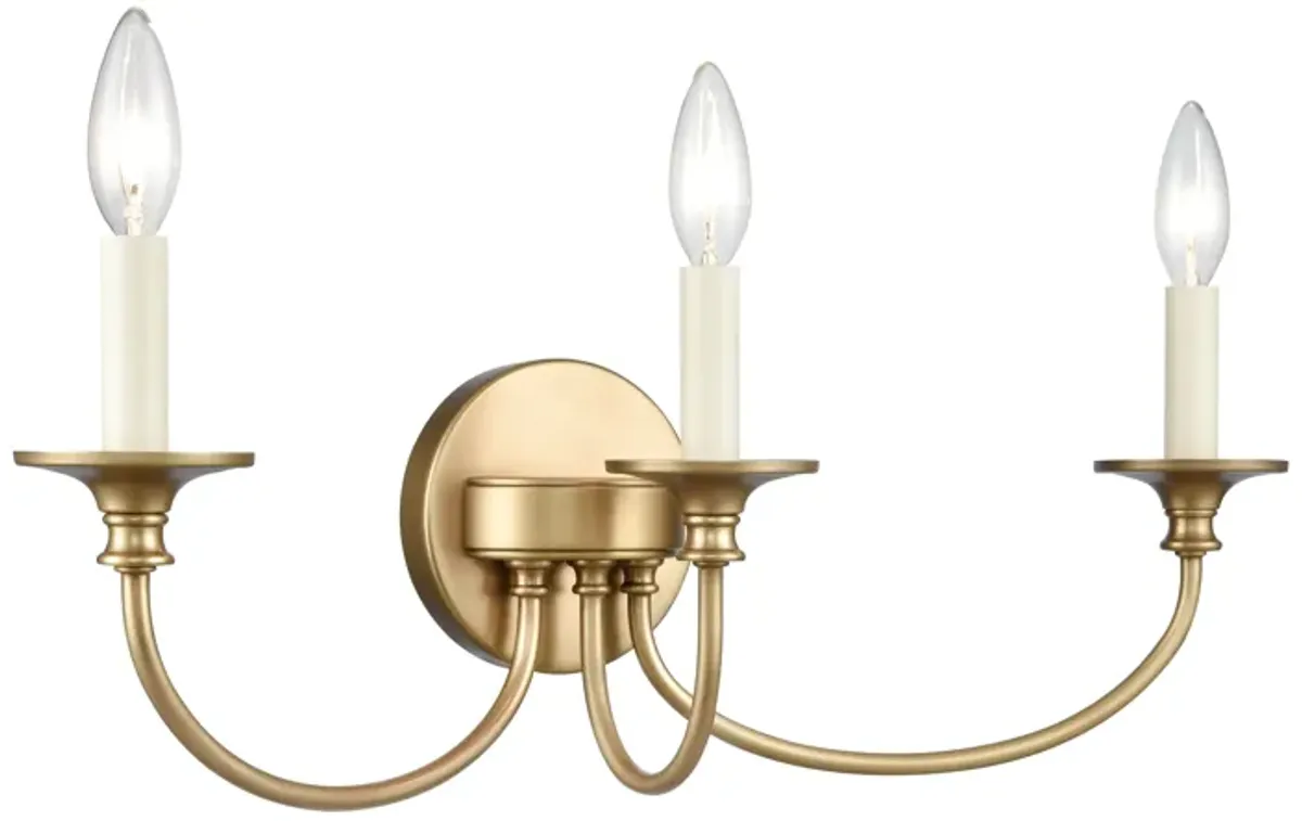 Cecil 22'' Wide 3-Light Vanity Light - Natural Brass