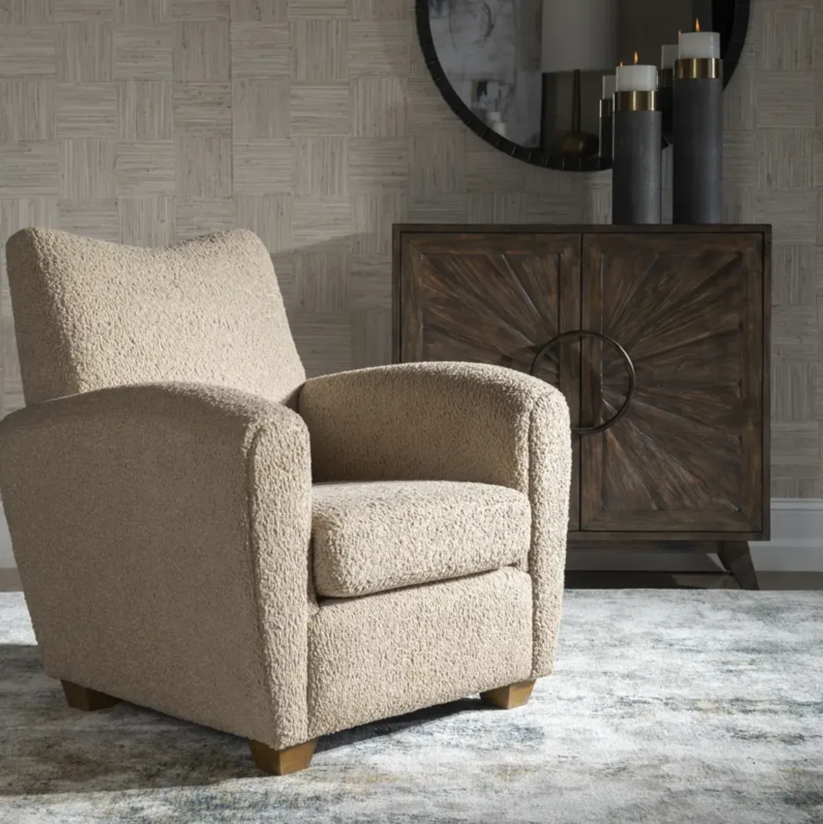 Teddy Latte Accent Chair