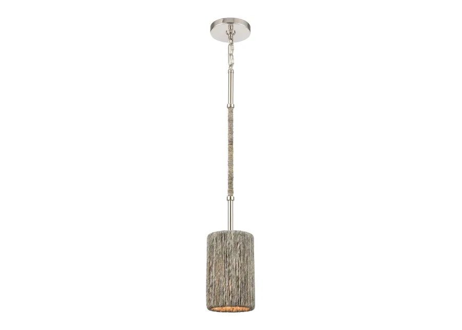 Abaca 5.25'' Wide 1-Light Mini Pendant - Polished Nickel