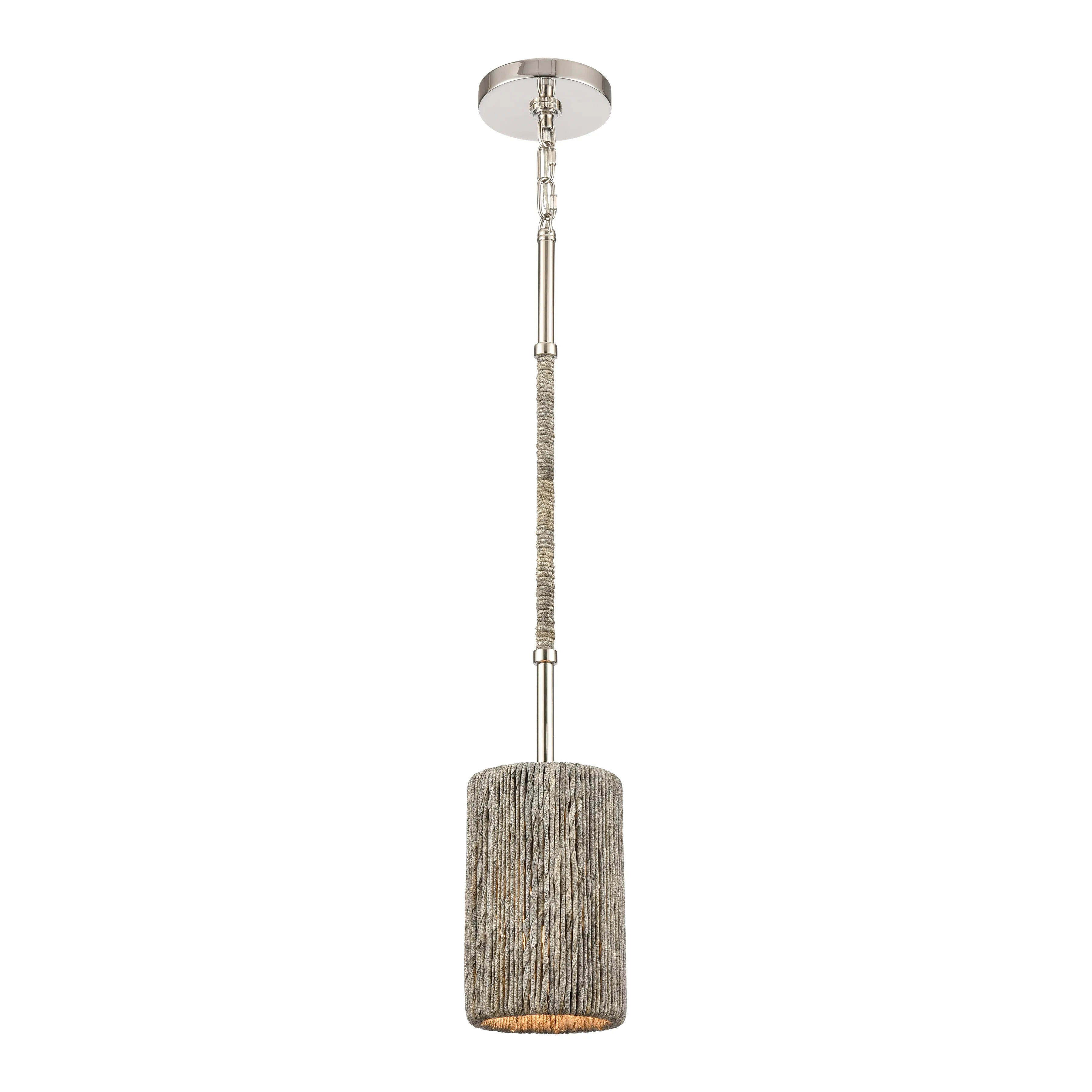 Abaca 5.25'' Wide 1-Light Mini Pendant - Polished Nickel