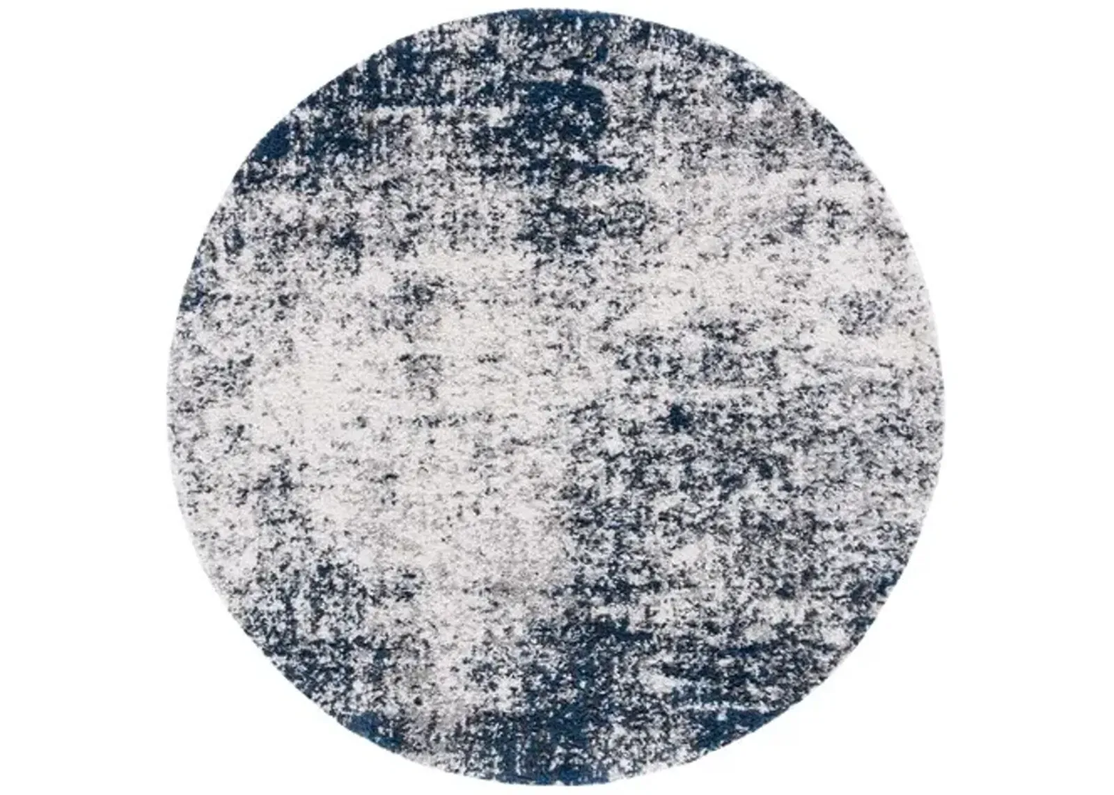 JERICHO SHAG 112 Blue 6'-7' X 6'-7' Round Round Rug