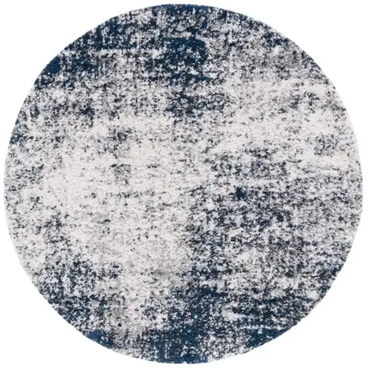 JERICHO SHAG 112 Blue 6'-7' X 6'-7' Round Round Rug