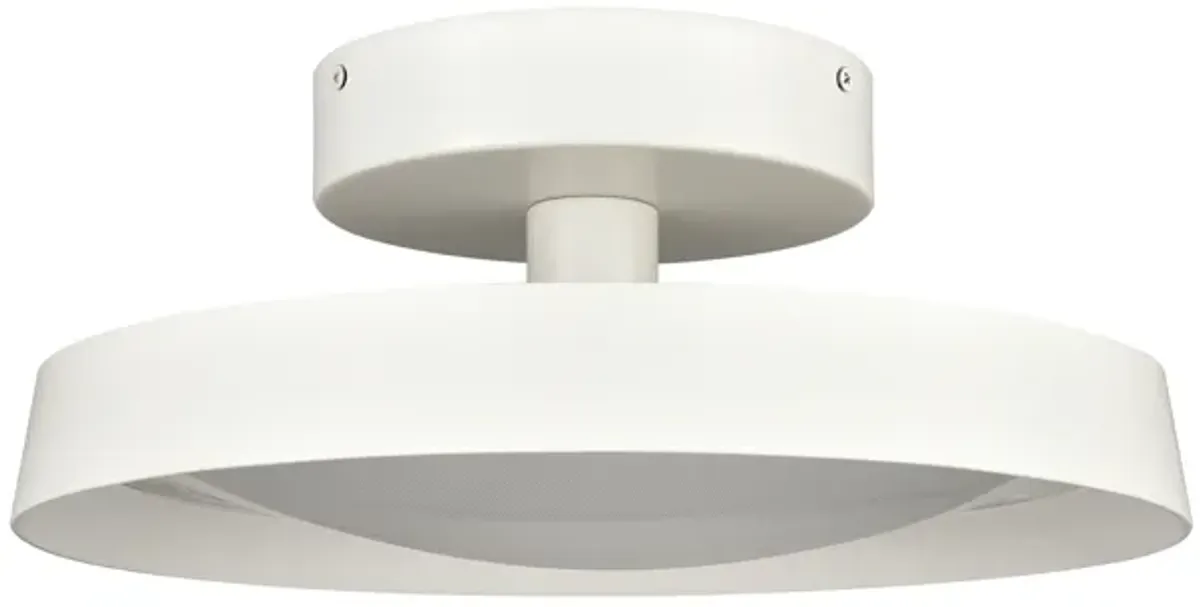 Nancy 13.75" WideLED Semi Flush Mount - Matte White