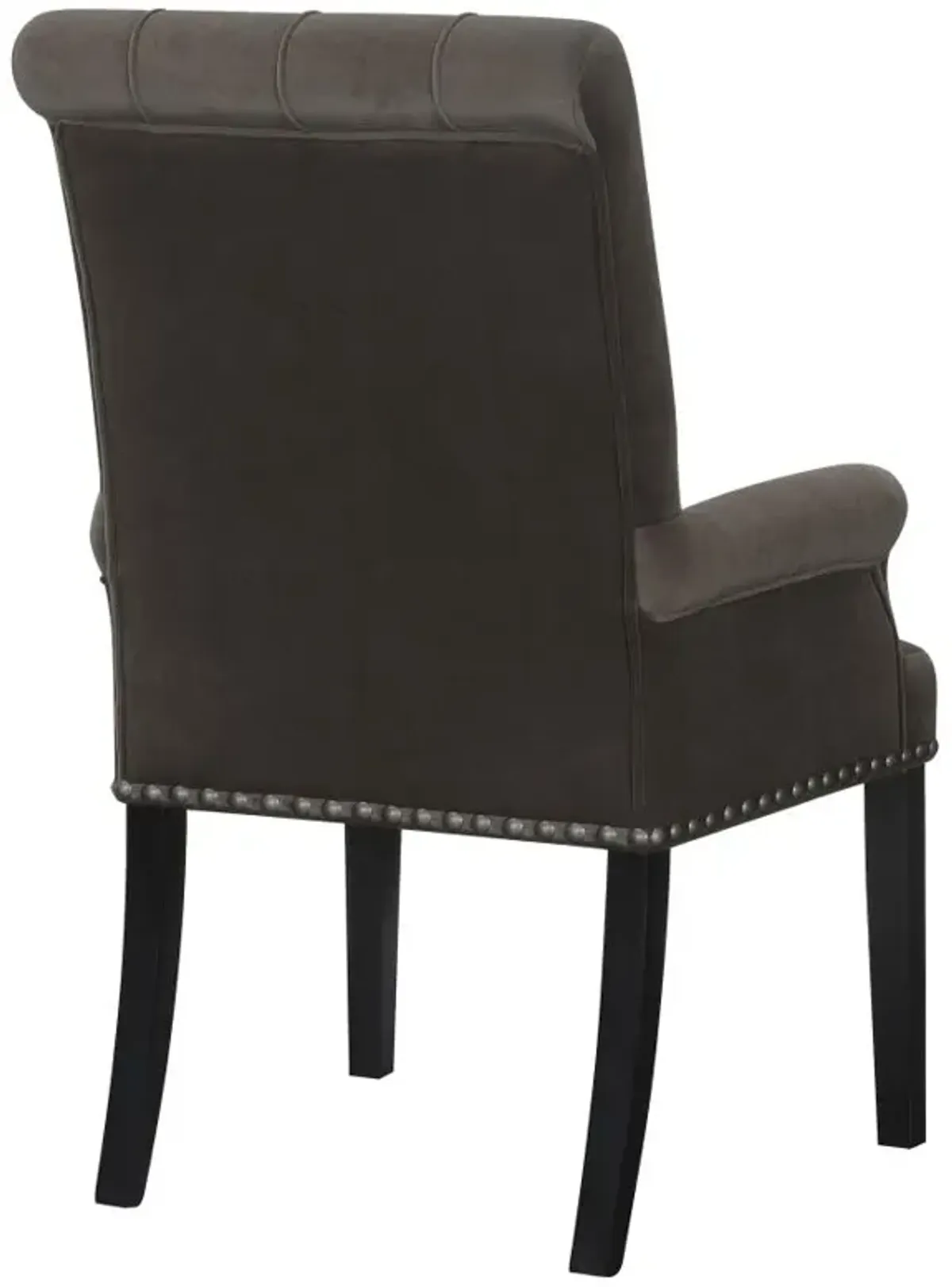 Alana Upholstered Tufted Arm Chair with Nailhead Trim