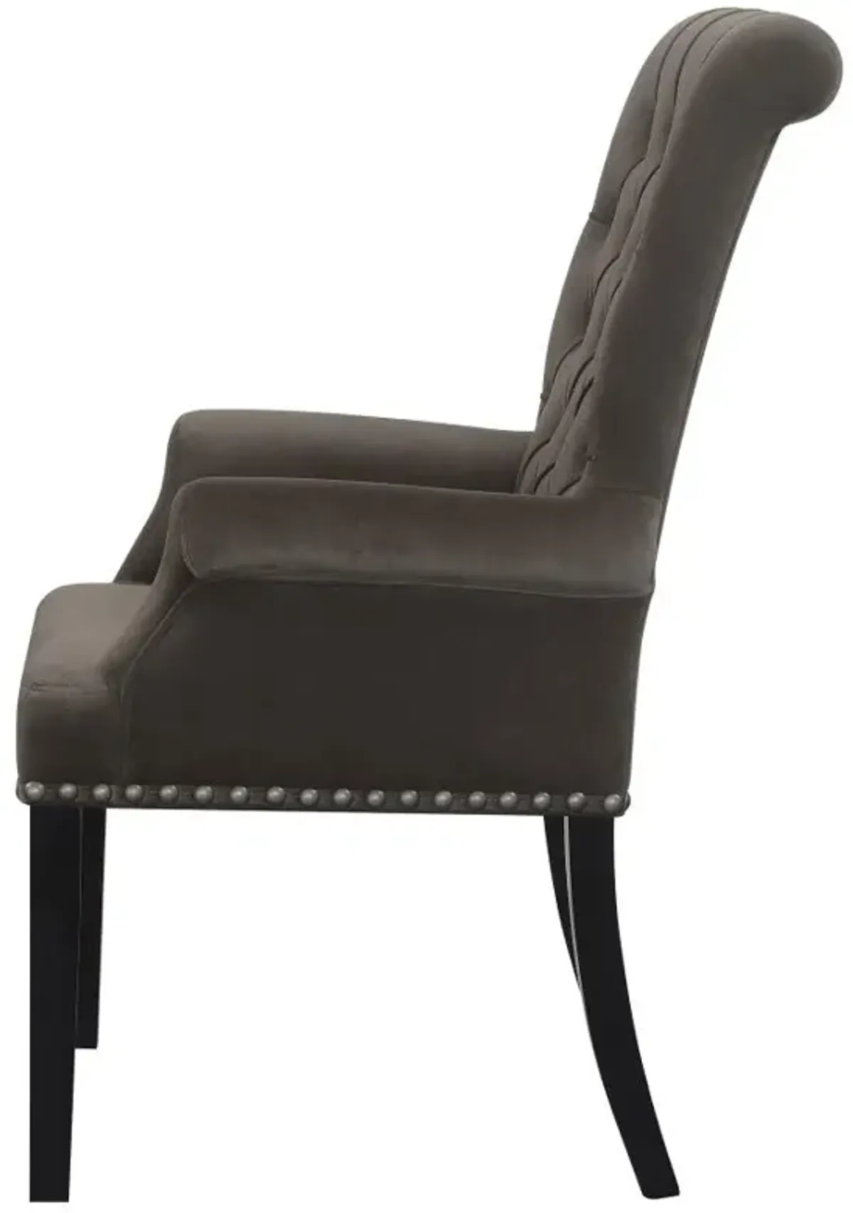 Alana Upholstered Tufted Arm Chair with Nailhead Trim