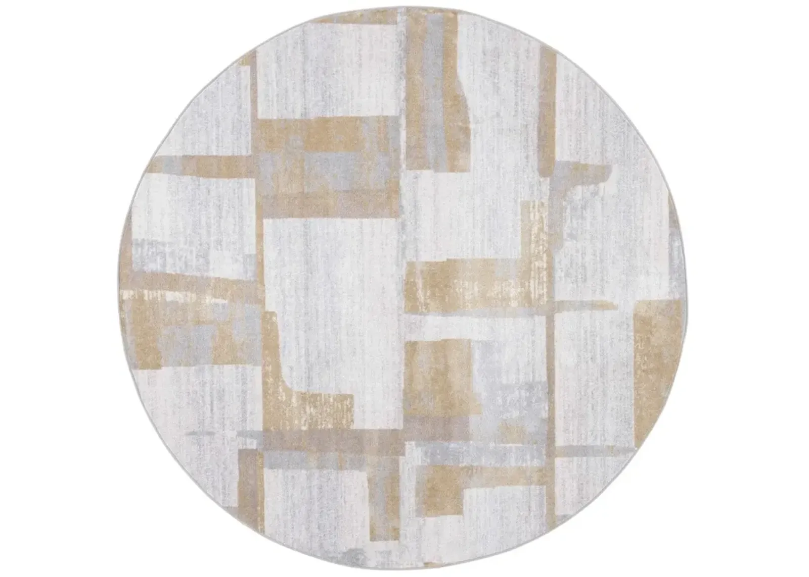 BAYSIDE 126 Beige 6'-7' X 6'-7' Round Round Rug