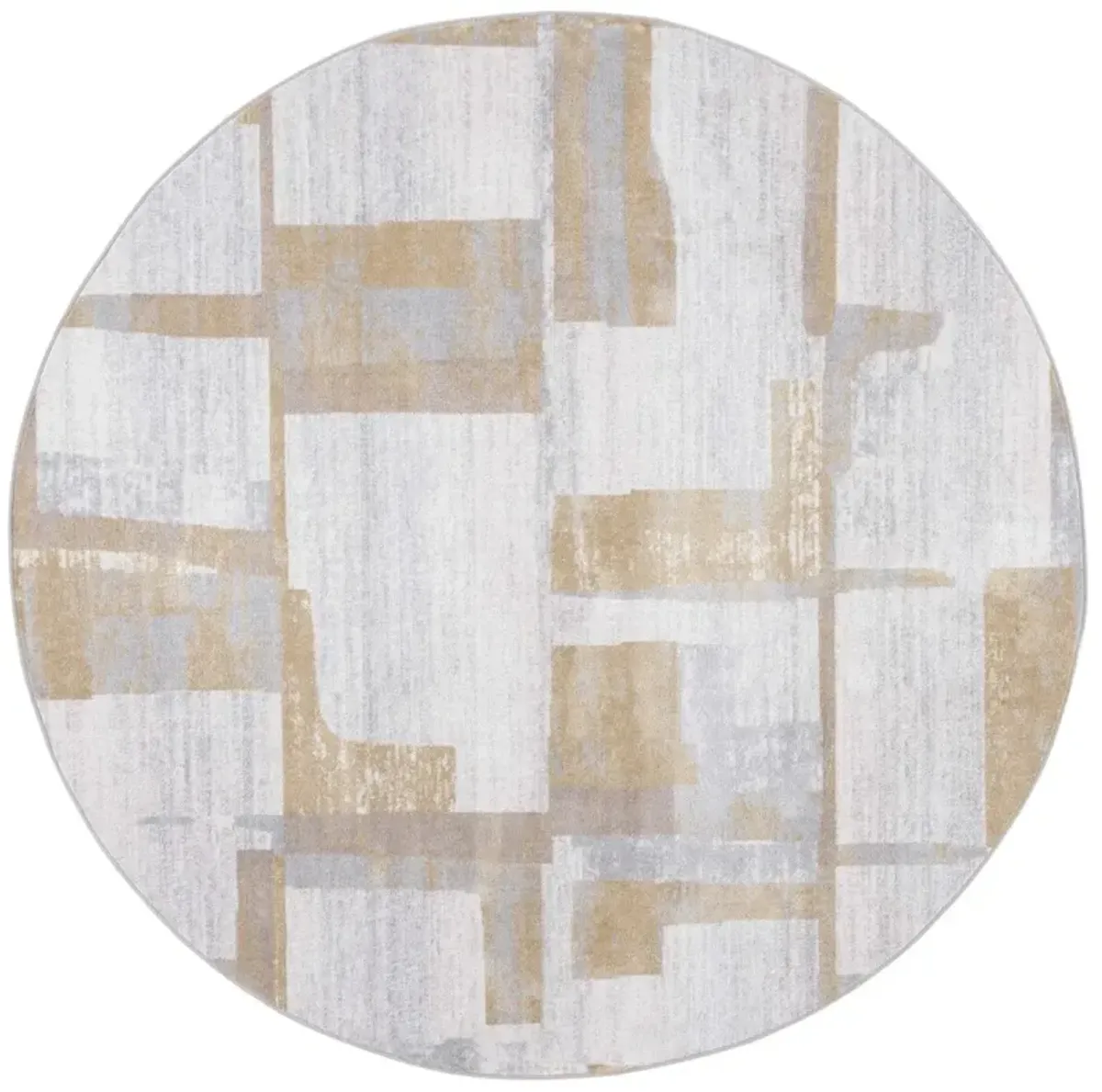 BAYSIDE 126 Beige 6'-7' X 6'-7' Round Round Rug