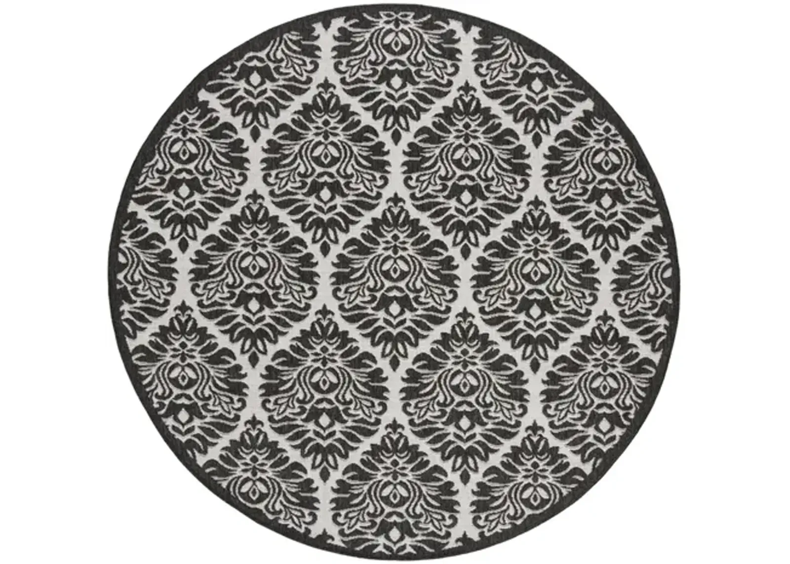 LINDEN 135 Collection LND135A-6R Light Grey / Charcoal 6'-7" X 6'-7" Round