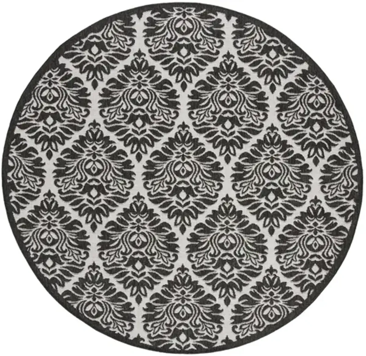 LINDEN 135 Collection LND135A-6R Light Grey / Charcoal 6'-7" X 6'-7" Round