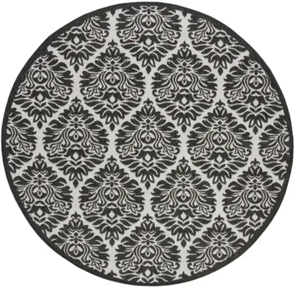 LINDEN 135 Collection LND135A-6R Light Grey / Charcoal 6'-7" X 6'-7" Round