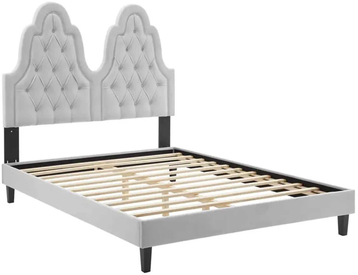 Alexandria Tufted Performance Velvet Twin Platform Bed