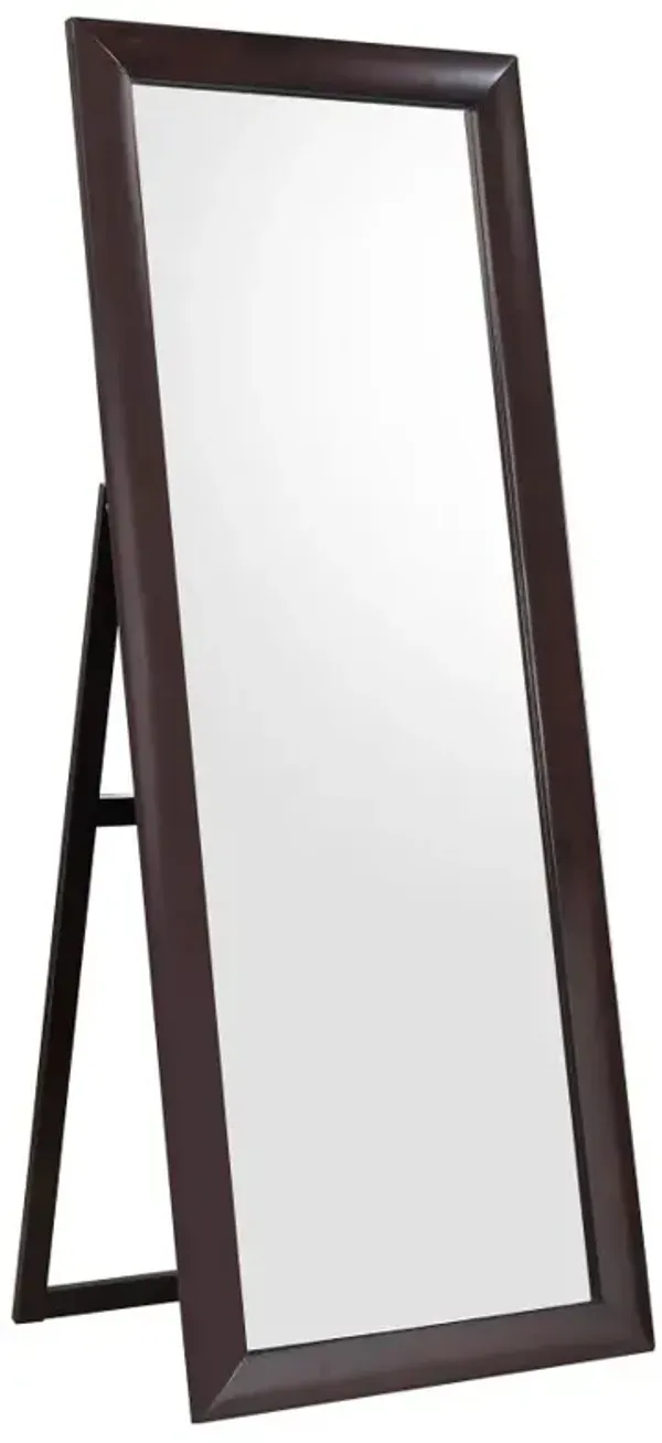 Phoenix Rectangular Standing Floor Mirror Black