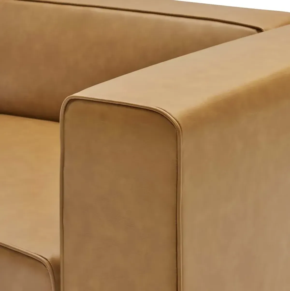 Mingle Vegan Leather Right-Arm Chair