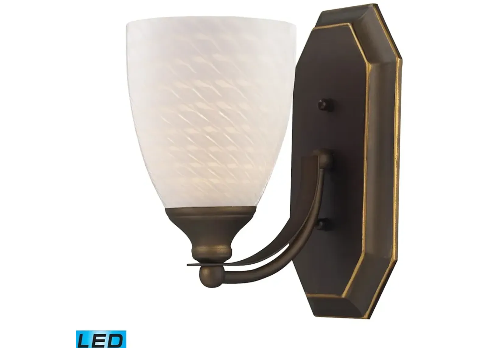 Mix and Match Vanity 5" Wide 1-Light Vanity Light - Aged Bronze