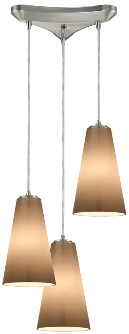 Connor 12" Wide 3-Light Mini Pendant - Satin Nickel