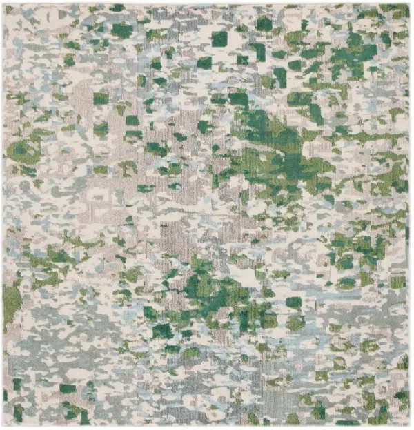 MONACO 225 GREEN  6'-7' x 6'-7' Square Square Rug