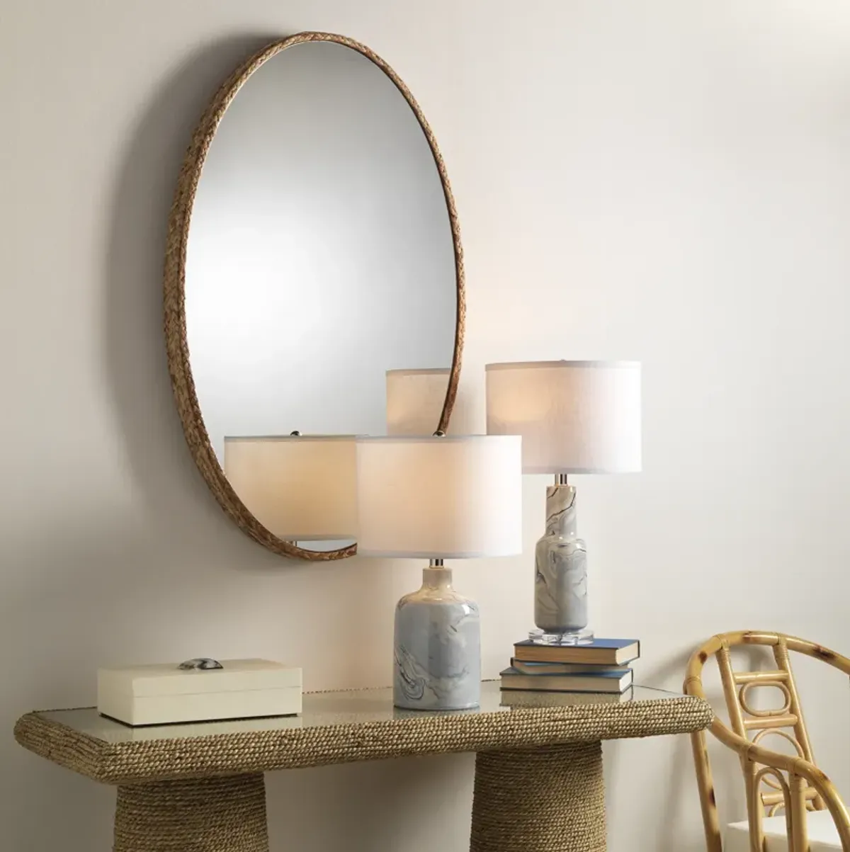 Sparrow Braided Oval Mirror