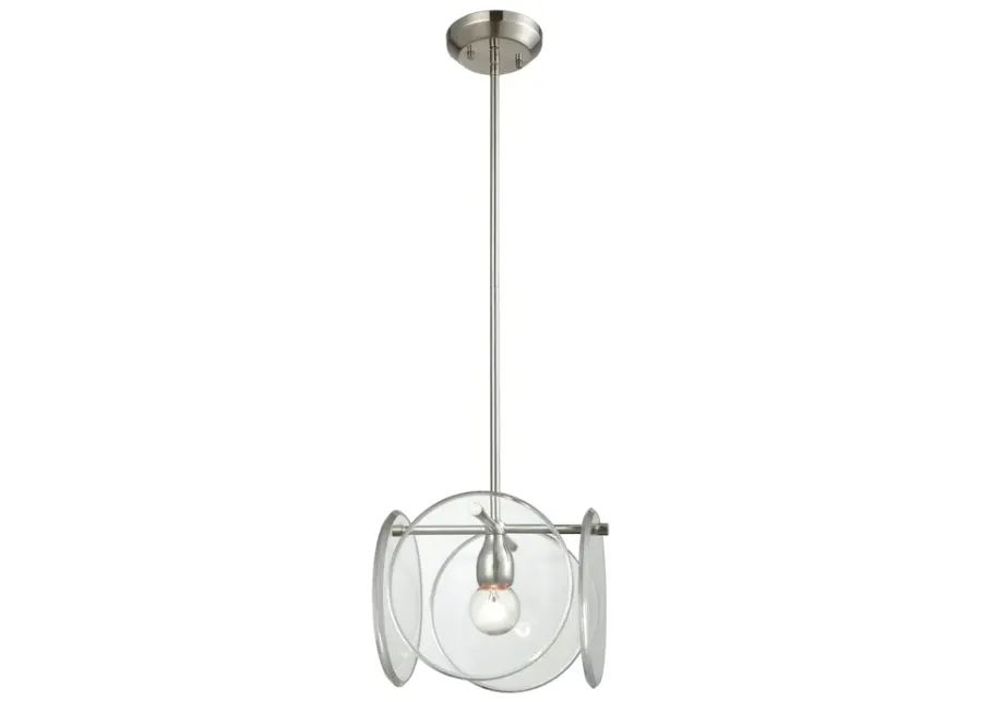 Disco 11" Wide 1-Light Mini Pendant - Polished Nickel