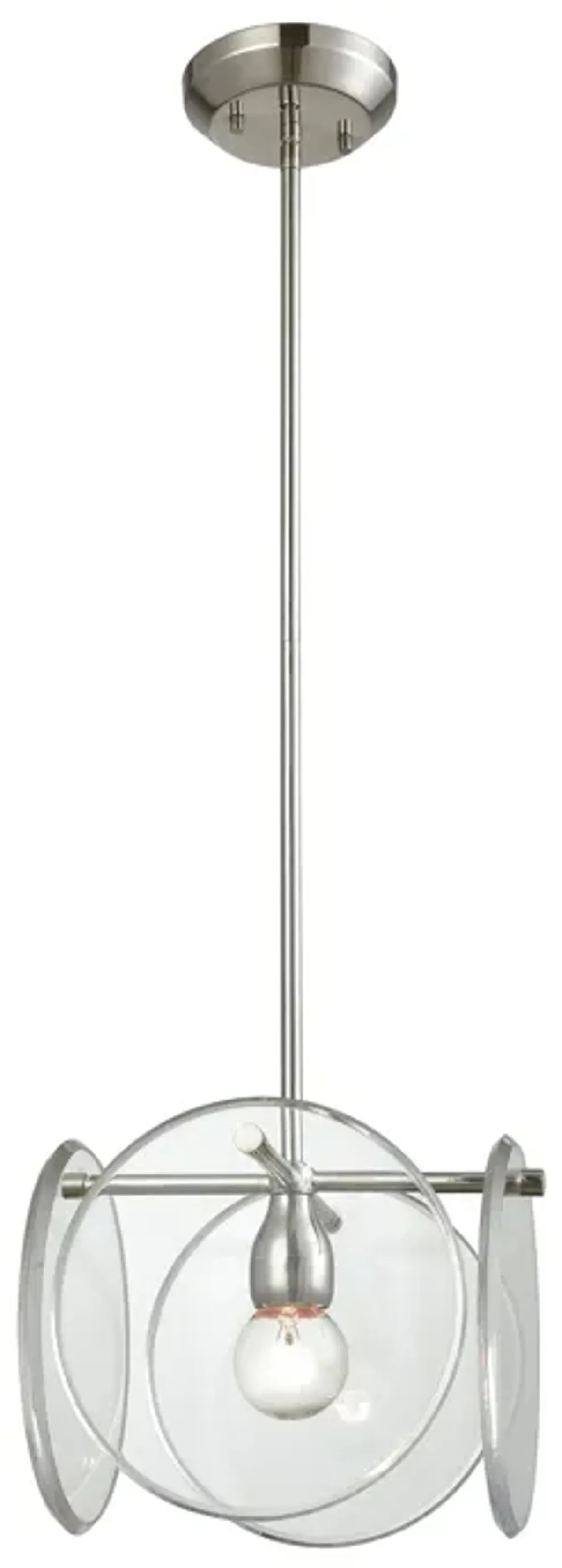 Disco 11" Wide 1-Light Mini Pendant - Polished Nickel