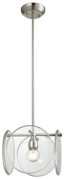 Disco 11" Wide 1-Light Mini Pendant - Polished Nickel