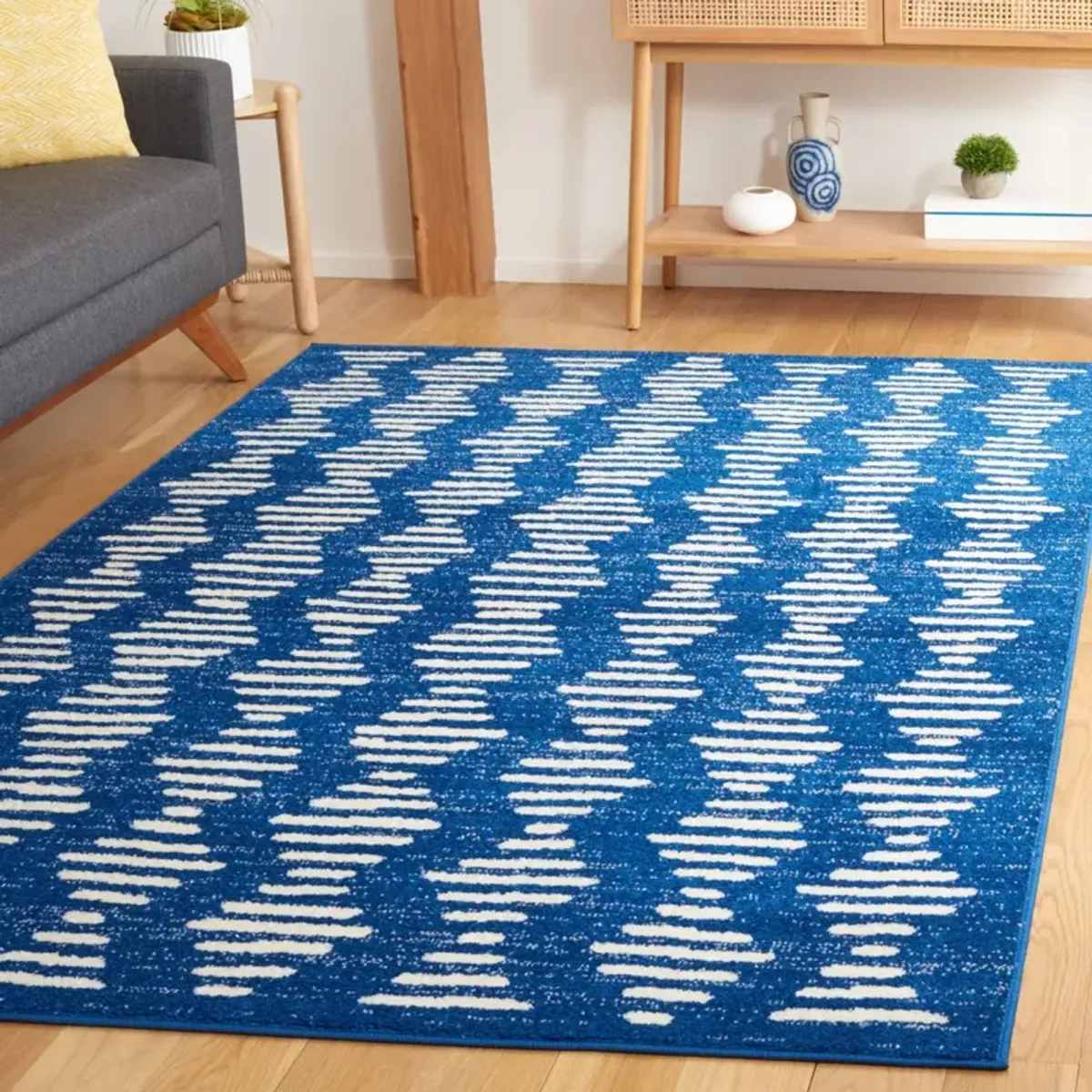 TULUM 644 NAVY  3' x 5' Small Rectangle Rug